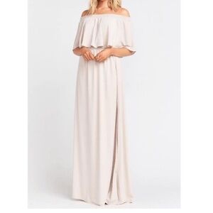 Show Me Your MuMu Maki Dress Off the Shoulder